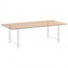 Nogi do stołu jadalnego białe 2 szt. 100x(72-73) cm stal
