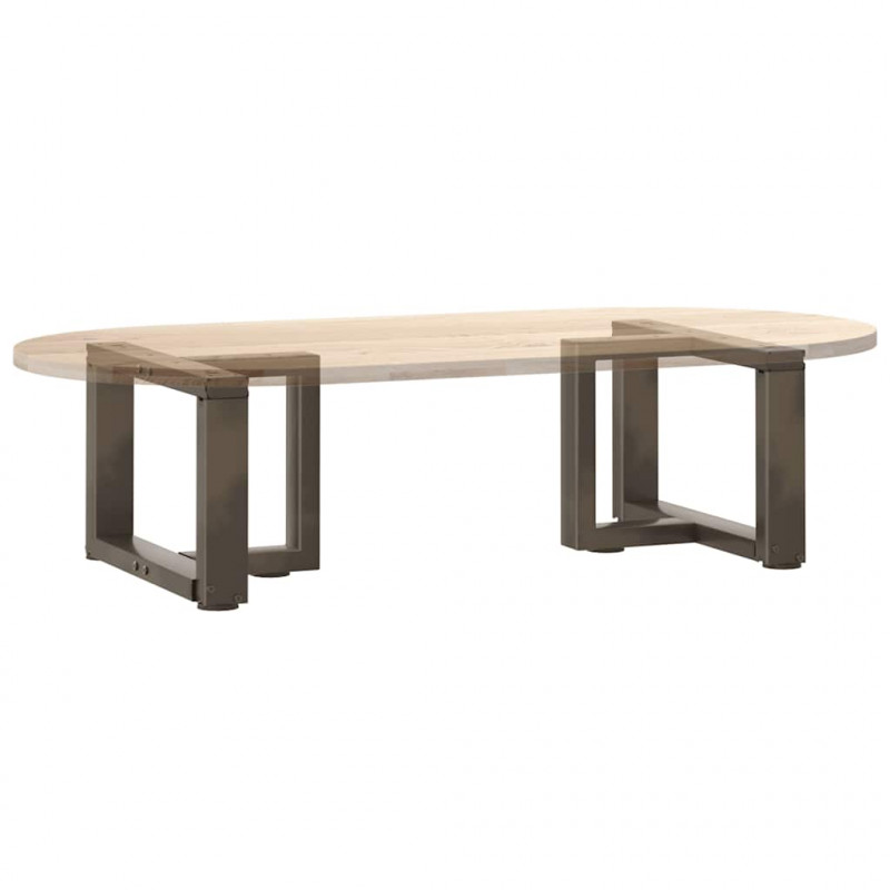 Nogi do stolika kawowego w kształcie litery T 2 szt. Czarne 50x25x(30-31) cm Stal