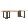 Nogi do stolika kawowego w kształcie litery T 2 szt. Czarne 50x25x(30-31) cm Stal