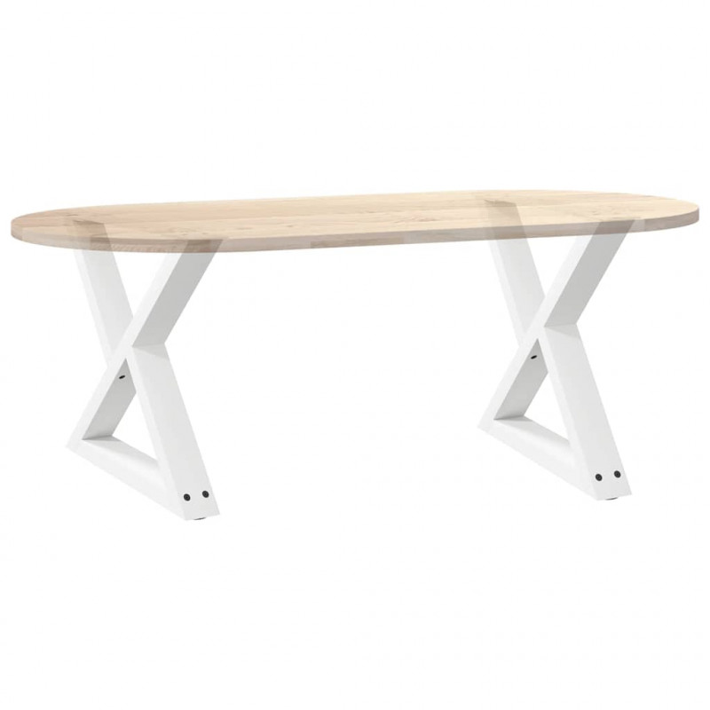 Nogi do stolika kawowego 2 szt. Białe 60x(42-43,3) cm Stal