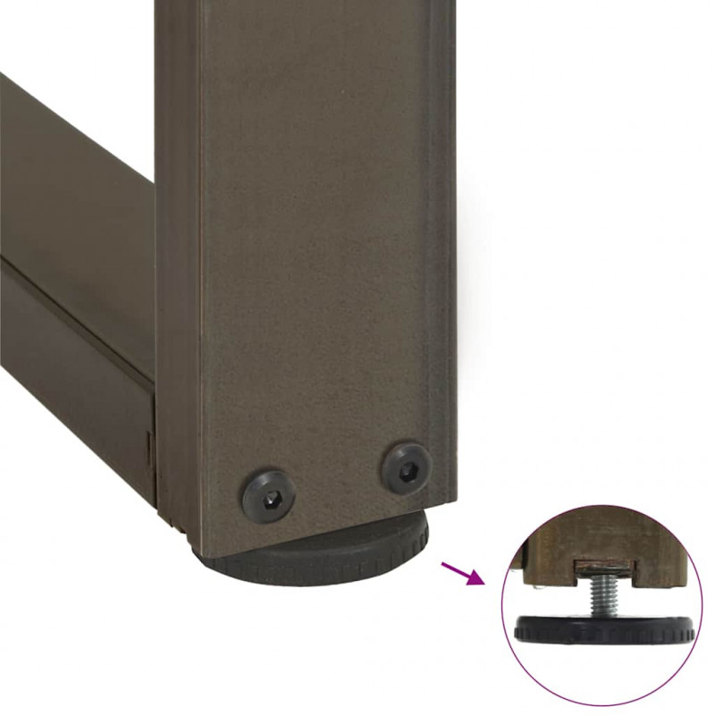 Nogi do stolika kawowego w kształcie litery T 2 szt. Czarne 50x25x(30-31) cm Stal