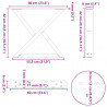 Nogi do stolika kawowego 2 szt. Białe 60x(42-43,3) cm Stal