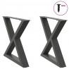 Nogi do stolika kawowego 2 szt. Antracyt 60x(42-43,3) cm Stal