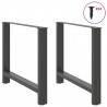 Nogi do stołu jadalnego Antracyt 2 szt. 100x(72-73) cm Stal