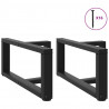 Nogi do stolika kawowego w kształcie litery T 2 szt. Czarne 60x25x(30-31) cm Stal