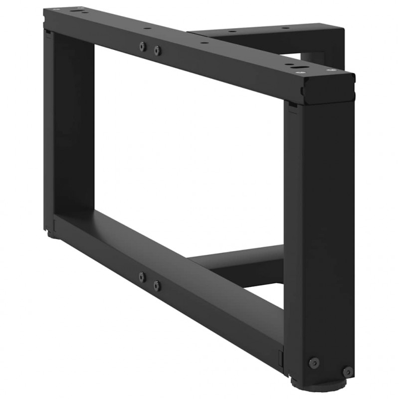 Nogi do stolika kawowego w kształcie litery T 2 szt. Czarne 60x25x(30-31) cm Stal