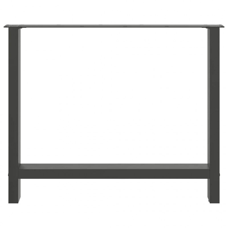 Nogi do stołu jadalnego Antracyt 2 szt. 100x(72-73) cm Stal