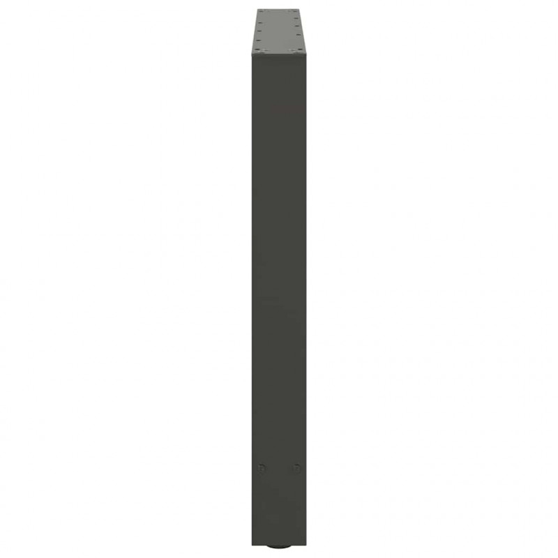 Nogi do stołu jadalnego Antracyt 2 szt. 100x(72-73) cm Stal