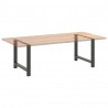 Nogi do stołu jadalnego Antracyt 2 szt. 100x(72-73) cm Stal