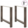 Nogi do stołu jadalnego Naturalna stal 2 szt. 100x(72-73) cm Stal