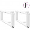 Nogi do stolika kawowego w kształcie litery T 2 szt. Białe 60x25x(30-31) cm Stal