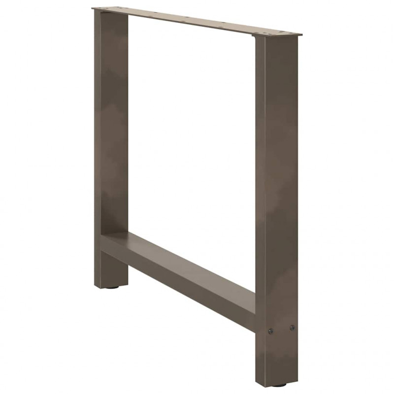 Nogi do stołu jadalnego Naturalna stal 2 szt. 100x(72-73) cm Stal