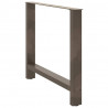 Nogi do stołu jadalnego Naturalna stal 2 szt. 100x(72-73) cm Stal