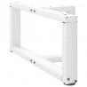 Nogi do stolika kawowego w kształcie litery T 2 szt. Białe 60x25x(30-31) cm Stal