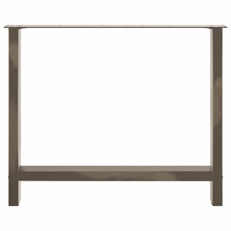 Nogi do stołu jadalnego Naturalna stal 2 szt. 100x(72-73) cm Stal