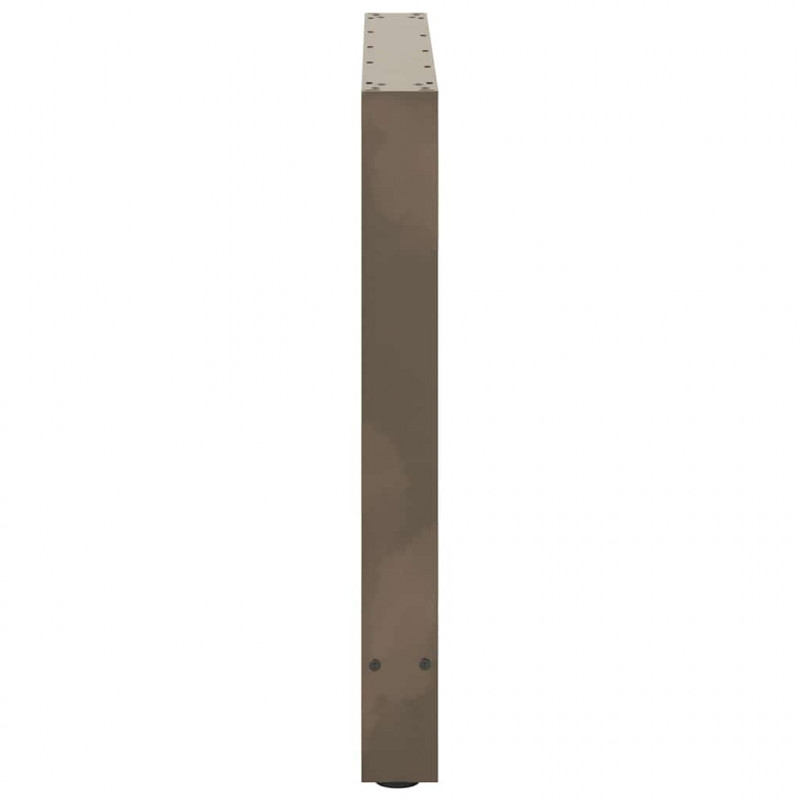 Nogi do stołu jadalnego Naturalna stal 2 szt. 100x(72-73) cm Stal