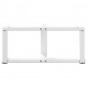 Nogi do stolika kawowego w kształcie litery T 2 szt. Białe 60x25x(30-31) cm Stal