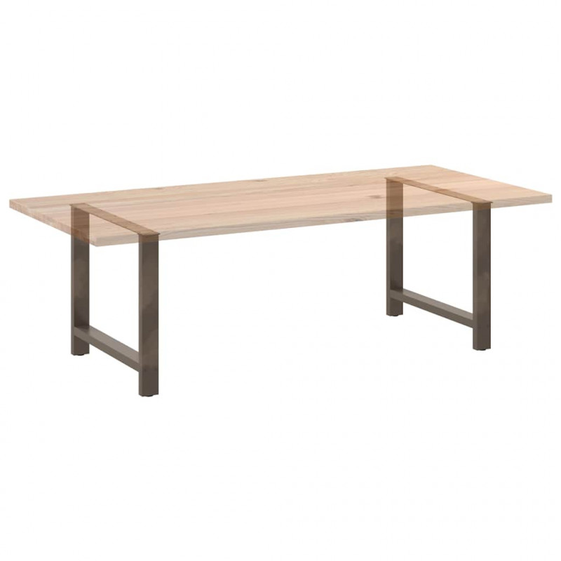 Nogi do stołu jadalnego Naturalna stal 2 szt. 100x(72-73) cm Stal
