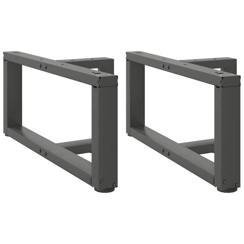 Nogi do stolika kawowego w kształcie litery T 2 szt. Antracyt 60x25x(30-31) cm Stal