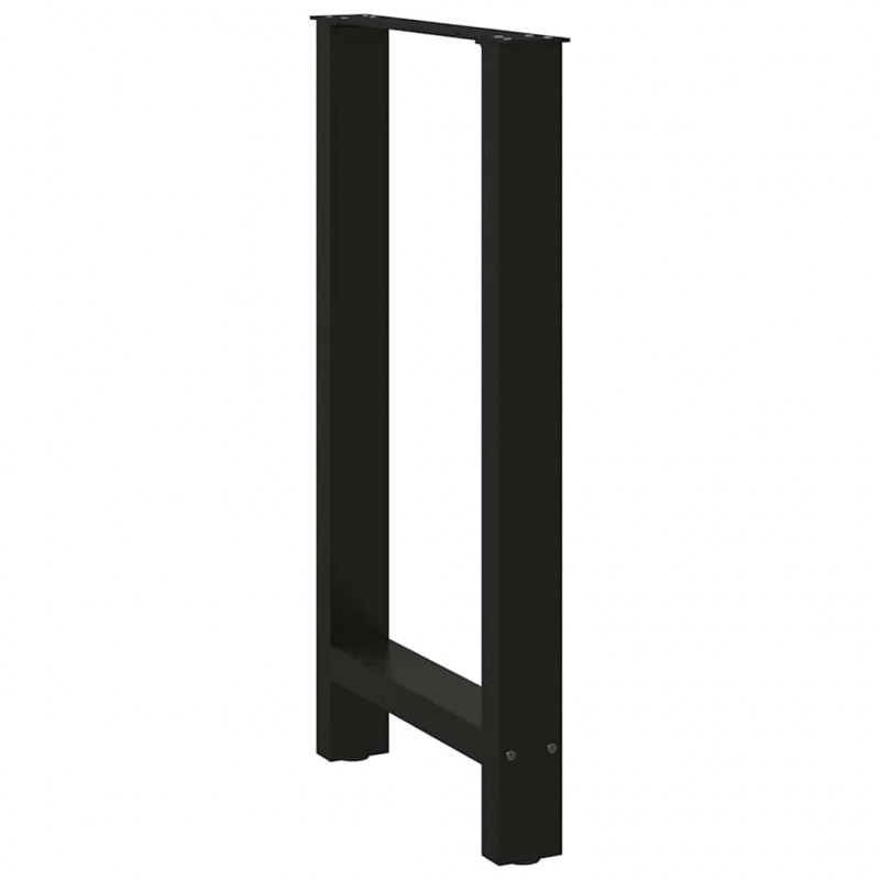 Nogi do stołu barowego czarne 2 szt. 40x(90-91) cm stal