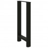 Nogi do stołu barowego czarne 2 szt. 40x(90-91) cm stal