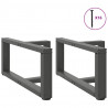 Nogi do stolika kawowego w kształcie litery T 2 szt. Antracyt 60x25x(30-31) cm Stal