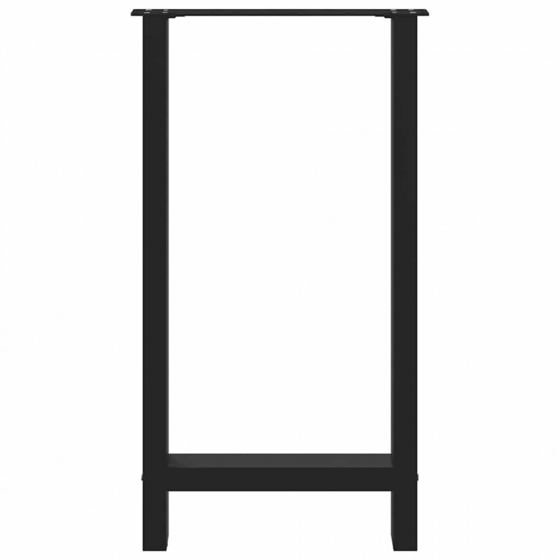 Nogi do stołu barowego czarne 2 szt. 40x(90-91) cm stal
