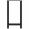 Nogi do stołu barowego czarne 2 szt. 40x(90-91) cm stal