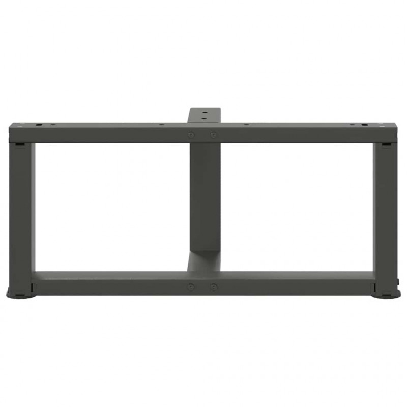 Nogi do stolika kawowego w kształcie litery T 2 szt. Antracyt 60x25x(30-31) cm Stal