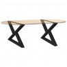 Nogi do stolika kawowego 2 szt. Czarne 70x(42-43,3) cm Stal