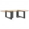 Nogi do stolika kawowego w kształcie litery T 2 szt. Antracyt 60x25x(30-31) cm Stal