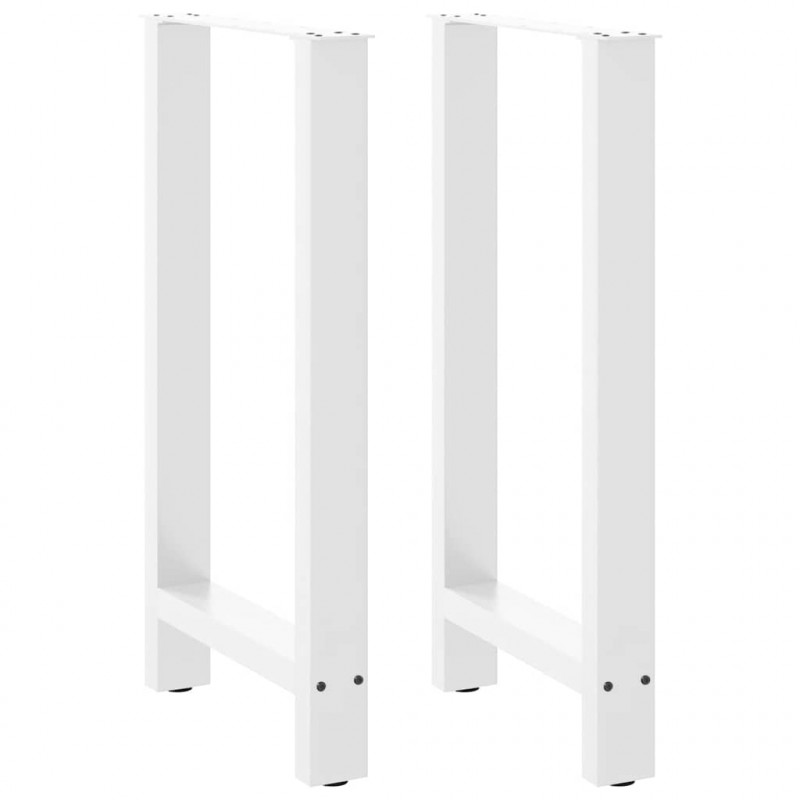 Nogi do stołu barowego białe 2 szt. 40x(90-91) cm stal