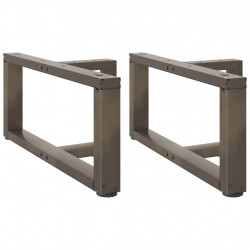 Nogi do stolika kawowego w kształcie litery T 2 szt. Czarne 60x25x(30-31) cm Stal