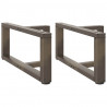 Nogi do stolika kawowego w kształcie litery T 2 szt. Czarne 60x25x(30-31) cm Stal