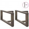 Nogi do stolika kawowego w kształcie litery T 2 szt. Czarne 60x25x(30-31) cm Stal