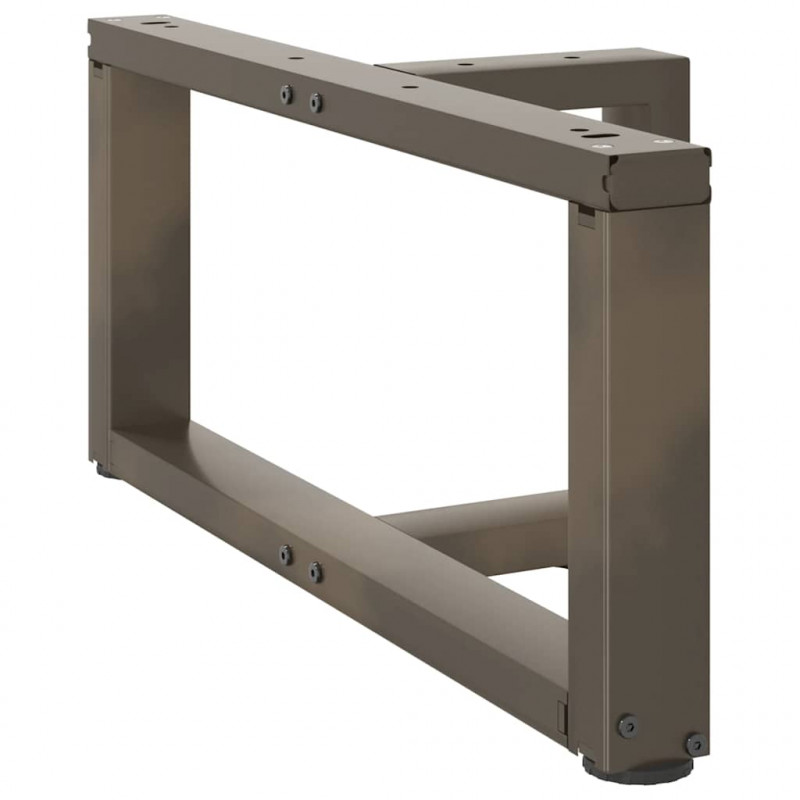 Nogi do stolika kawowego w kształcie litery T 2 szt. Czarne 60x25x(30-31) cm Stal