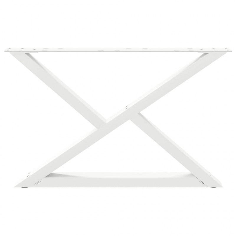 Nogi do stolika kawowego 2 szt. Białe 70x(42-43,3) cm Stal