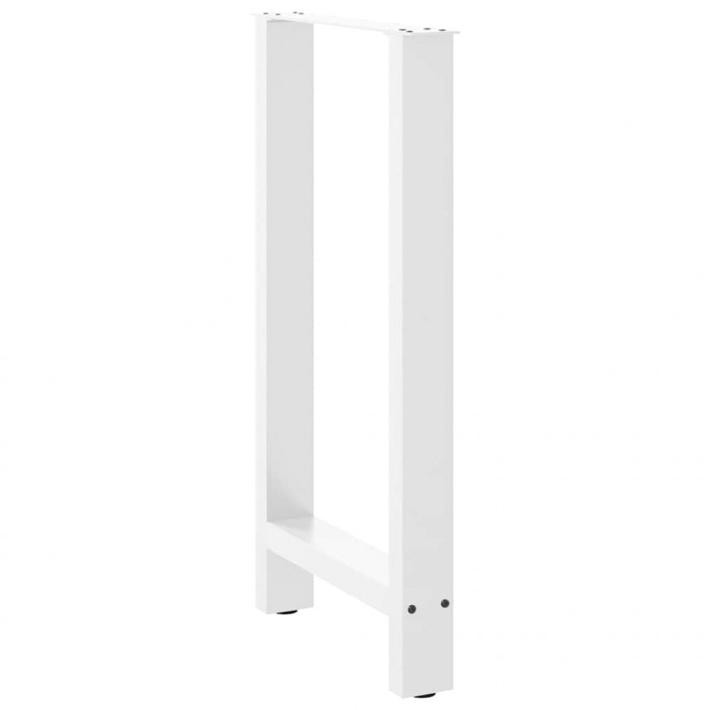 Nogi do stołu barowego białe 2 szt. 40x(90-91) cm stal