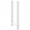 Nogi do stołu barowego białe 2 szt. 40x(90-91) cm stal
