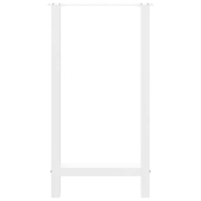 Nogi do stołu barowego białe 2 szt. 40x(90-91) cm stal
