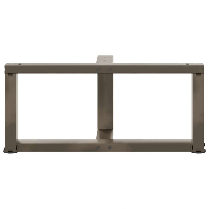 Nogi do stolika kawowego w kształcie litery T 2 szt. Czarne 60x25x(30-31) cm Stal
