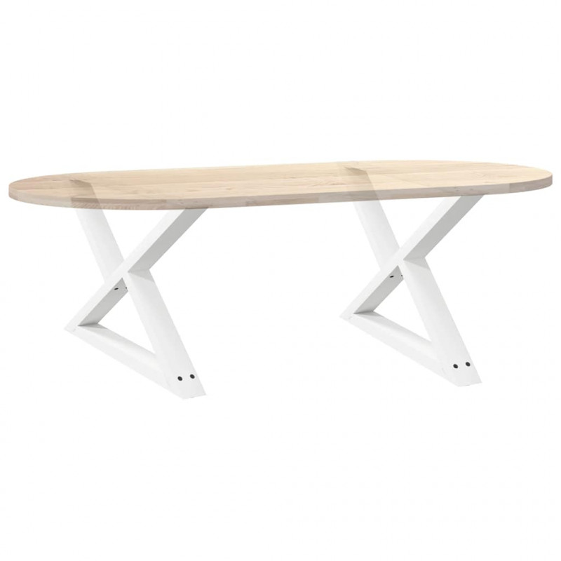 Nogi do stolika kawowego 2 szt. Białe 70x(42-43,3) cm Stal