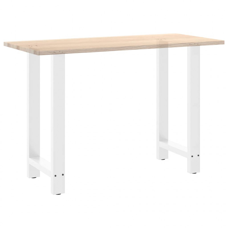 Nogi do stołu barowego białe 2 szt. 40x(90-91) cm stal
