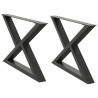 Nogi do stolika kawowego 2 szt. Antracyt 70x(42-43,3) cm Stal