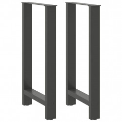 Nogi do stołu barowego Antracyt 2 szt. 40x(90-91) cm Stal