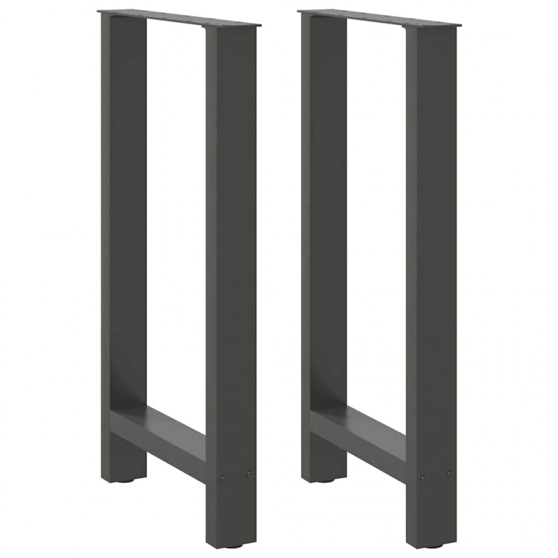 Nogi do stołu barowego Antracyt 2 szt. 40x(90-91) cm Stal