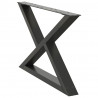 Nogi do stolika kawowego 2 szt. Antracyt 70x(42-43,3) cm Stal