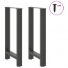 Nogi do stołu barowego Antracyt 2 szt. 40x(90-91) cm Stal