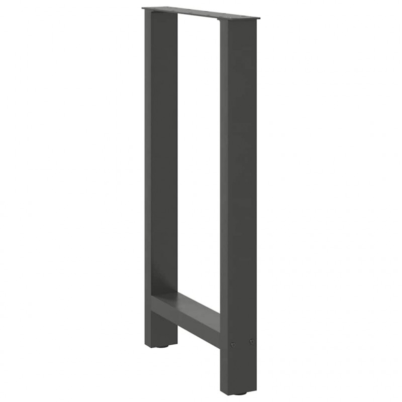 Nogi do stołu barowego Antracyt 2 szt. 40x(90-91) cm Stal