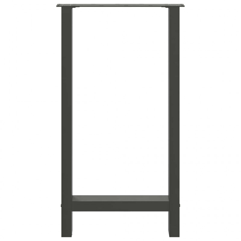 Nogi do stołu barowego Antracyt 2 szt. 40x(90-91) cm Stal